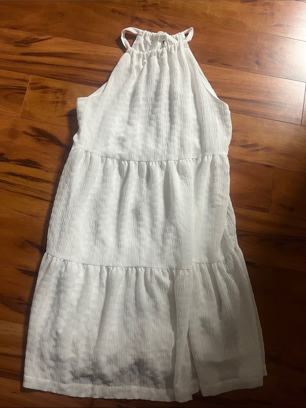 a new day White Tiered Halter Sundress